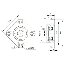 Опора ШВП подшипниковая FF6-C5