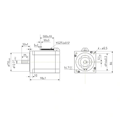 Двигатель шаговый биполярный 86CM80