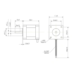 Двигатель шаговый биполярный 42CM02-1A