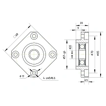 Опора ШВП подшипниковая FF20-C5