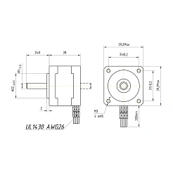Двигатель шаговый FL39ST38-0504A