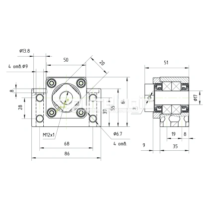 Опора ШВП подшипниковая BK17-C5 фото