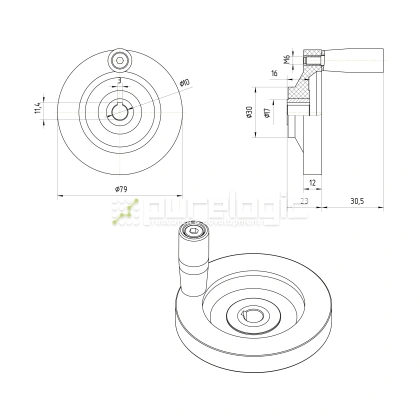 Маховик 100307B-80*10 фото