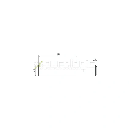 Пластиковая торцевая заглушка 2040-8G фото