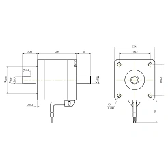 Двигатель шаговый биполярный 42CM06-SZ