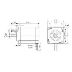 Двигатель шаговый биполярный 57CM26