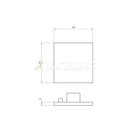 Пластиковая торцевая заглушка 4545BG фото