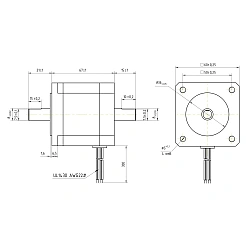 Двигатель шаговый биполярный 60CM22X-SZ