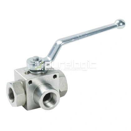 Гидравлический шаровый кран трехходовой PL3K-G1/4 фото