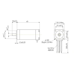 Двигатель шаговый биполярный 20CM005
