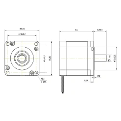 Двигатель шаговый FL86STH156-4208B