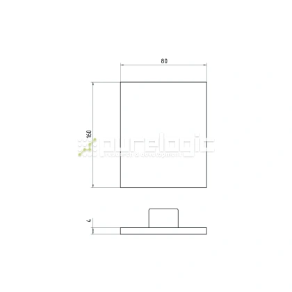 Пластиковая торцевая заглушка 80160BG фото